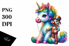 Baby Unicorn with Ventriloquist's Dummy PNG Product Image 1