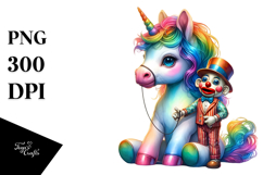 Baby Unicorn with Ventriloquist&#039;s Dummy PNG Product Image 1