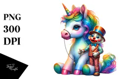 Baby Unicorn with Ventriloquist's Dummy PNG Product Image 1