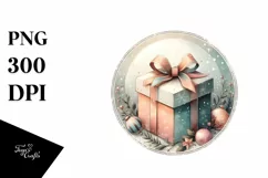 Vintage Christmas Gift, High-Res PNG Product Image 3