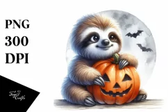 Cute Baby Sloth Sitting PNG Product Image 1