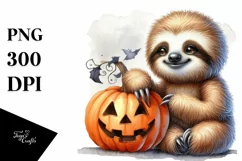 Cute Baby Sloth Sitting PNG Product Image 3