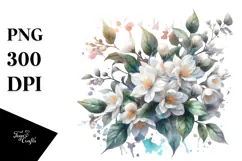 Jasmine with Flowing Water, Transparent PNG Product Image 1