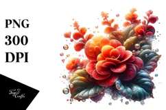 Abstract Shiny Watercolor Splash Sticker Clipart Product Image 1