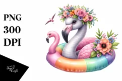 Colorful Flamingo | Sublimation Clipart Product Image 1