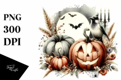 Vintage Haloween Jack-O'-Lantern PNG Product Image 3