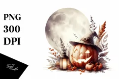 Vintage Haloween Jack-O'-Lantern PNG Product Image 1