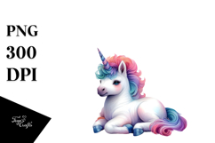 Magical Unicorn in Desert Scene, High-Res PNG Product Image 1