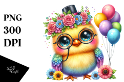 Crazy Cute Baby Chicken PNG Product Image 1