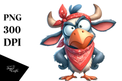 Cartoony Bird with Bandana PNG Product Image 1