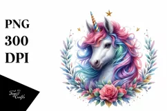 Vibrant Baby Unicorn PNG Product Image 1