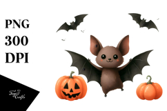 Simple Halloween Bat Drawing | Cartoon Style Product Image 1
