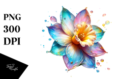 Vibrant Pastel Daffodil PNG Product Image 1