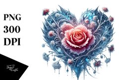 Digital Painting Heart Made of Ice PNG Product Image 1