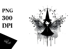 Simple Retro Dancing Witch PNG Product Image 1
