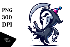 Cartoony Cow, Silly Party Hat PNG Product Image 1