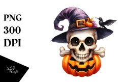 Funny Halloween Skull Sublimation Clipart Product Image 3
