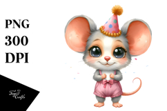 Funny Baby Mouse with Party Hat Product Image 1