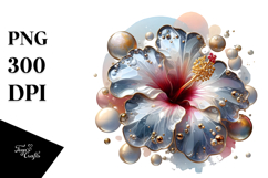 Hibiscus, Watercolor PNG Product Image 1