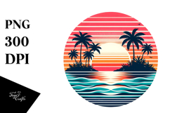 Island Sunset Clipart Product Image 1