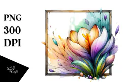 Abstract Wooden Crocus Frame, 20 oz Tumbler Product Image 1