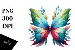 Vibrant Watercolor Butterfly PNG Product Image 3