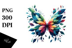 Vibrant Watercolor Butterfly PNG Product Image 1
