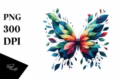 Vibrant Watercolor Butterfly PNG Product Image 1