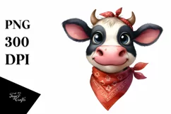 Cow Funny Big Eyes Goofy Smile Product Image 1