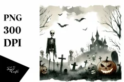 Vintage Haloween Undead PNG Product Image 3