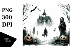 Vintage Haloween Undead PNG Product Image 3