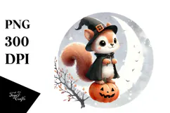 Cute Baby Squirrel on Star, Transparent PNG Product Image 1