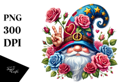 Valentines Gnome with Victory Sign PNG Product Image 1