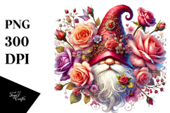Colorful Valentines Gnome PNG Product Image 1
