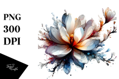 Abstract Artistic Watercolor Splash Sticker Clipart Product Image 1