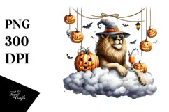 Halloween Lion on Cloud, High-Res PNG Product Image 1