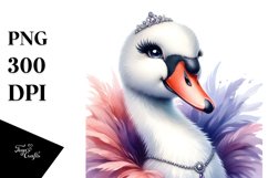 Vintage Diva Swan Portrait Clipart Product Image 1