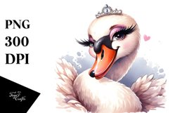 Vintage Diva Swan Portrait Clipart Product Image 3