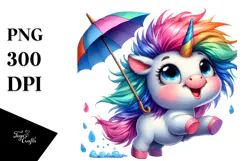 Goofy Baby Unicorn, Transparent PNG Product Image 1