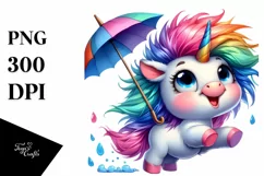 Goofy Baby Unicorn, Transparent PNG Product Image 3