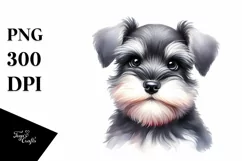 Sublimation Sticker Clipart: Cute Baby Miniature Schnauzer Product Image 3