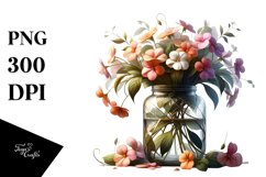 Artistic Jar with Impatiens Product Image 1