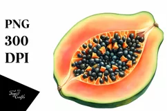 Colorful Papaya | Sublimation Clipart Product Image 1