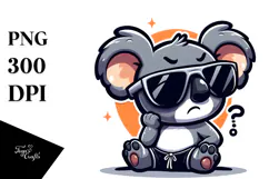 Silly Cartoon Koala, Trending PNG Product Image 1