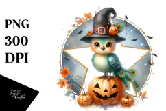 Digital Painting of Peacock for Halloween, High-Quality PNG Product Image 1