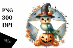 Digital Painting of Peacock for Halloween, High-Quality PNG Product Image 3