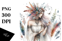 Watercolor Boho Fairy, Transparent PNG Product Image 1
