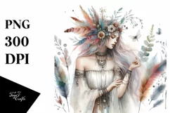 Watercolor Boho Fairy, Transparent PNG Product Image 1