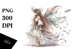 Watercolor Boho Fairy, Transparent PNG Product Image 1