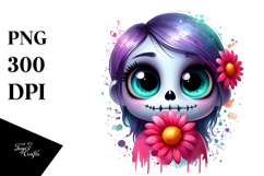 Funny Ghoul with Flower PNG Product Image 1